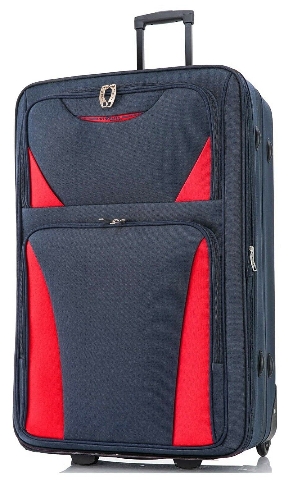 26" Medium Lightweight Suitcases Expandable Trolley case with 2 Wheels DK16 Navy