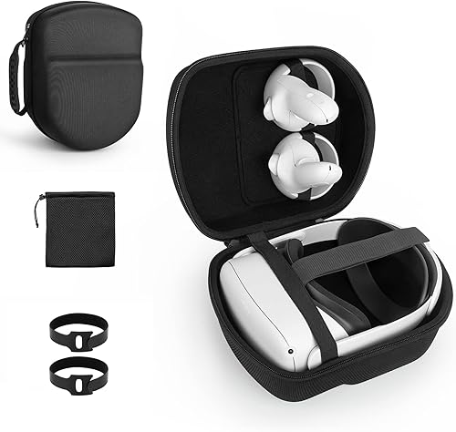 YINKE Funda para Oculus Quest 2 con correa Elite, funda protectora de viaje, bolsa de almacenamiento