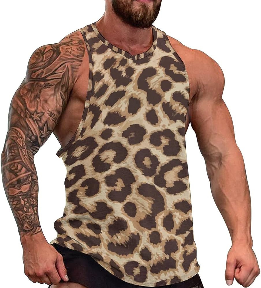Amazon | [Haustile] タンクトップ 豹柄 ヒョウ柄 レオパード柄 動物柄