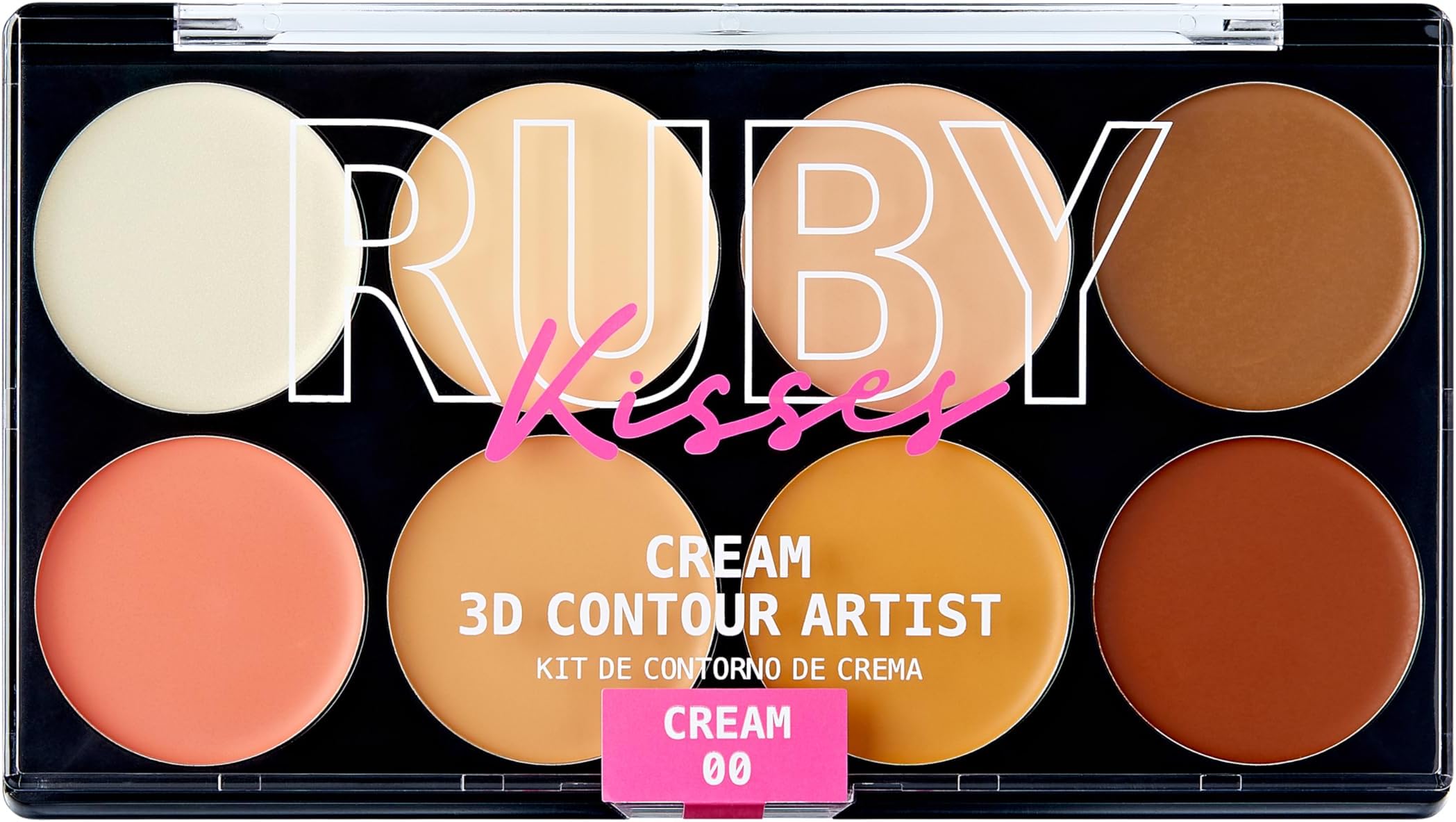 Ruby Kisses 3D Face Creator Cream Foundation & Concealer, 12 Hours Long Lasting, Medium to Full Coverage, Non-Greasy, Ideal for Makeup & Contour Palette (Light)