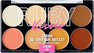 3D Face Creator Cream Foundation & Concealer, 12 Hours Long Lasting, Medium to Full Coverage, Non-Greasy, Ideal for Makeup & Contour Palette (Light)