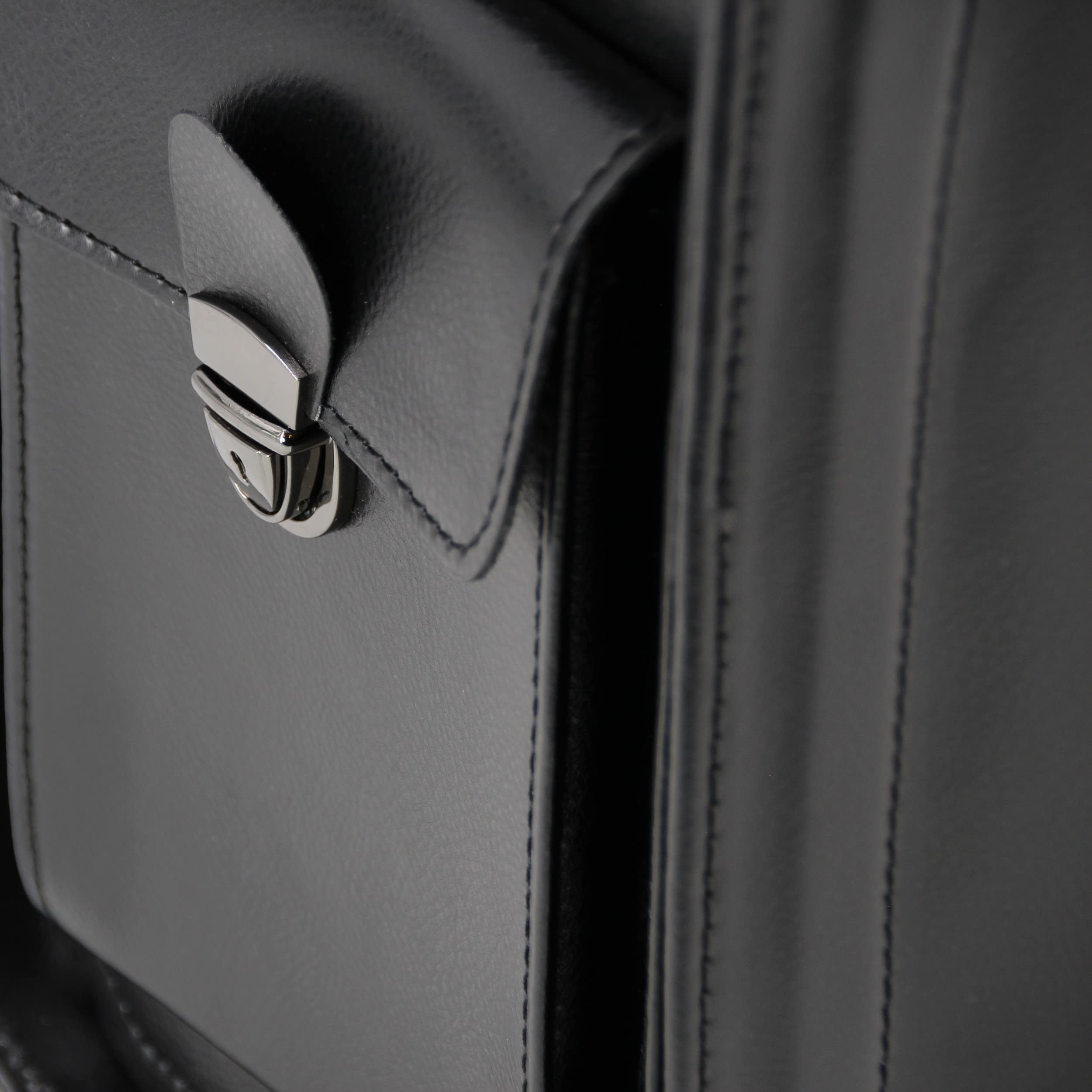 Roberto Romano handgefertigter Luxus Pilotenkoffer Milano aus Echtem Leder in schwarz 45043 | Lederkoffer, Aktenkoffer, Businesskoffer | Zeitloses Design Businessgarderobe, Formal oder Smart Casual