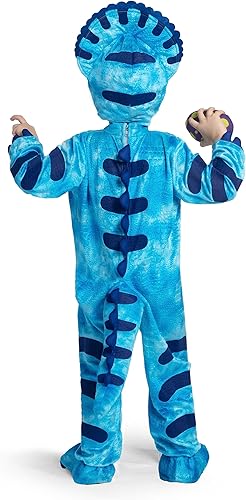 Miniatura 4 de Spooktacular Creations Disfraz de triceratops azul bebé, disfraz de dinosaurio con huevo de juguete para niños, fiesta de disfraces de Halloween