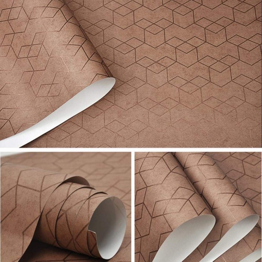 Papier peint géométrique gris foncé moderne pour masquer les imperfections des murs de salon