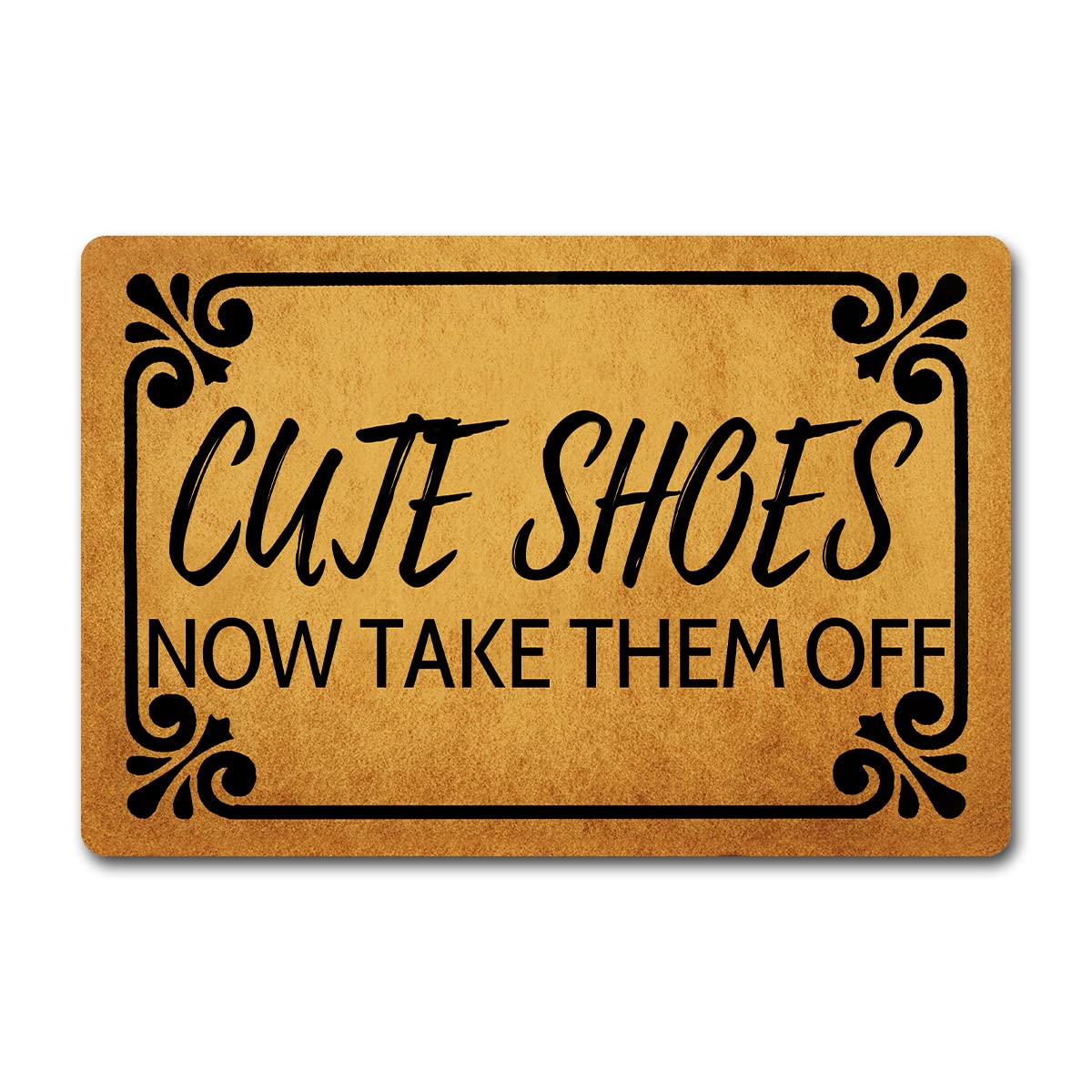 Funny Welcome Doormat For Entrance Way Indoor Front Porch Mats Cute Shoes Now Take Them Off Personalized Mats Home Decor Mat With Anti-Slip Rubber House Warming Prank Gift Mats 23.7"(L) x 15.9"(W)