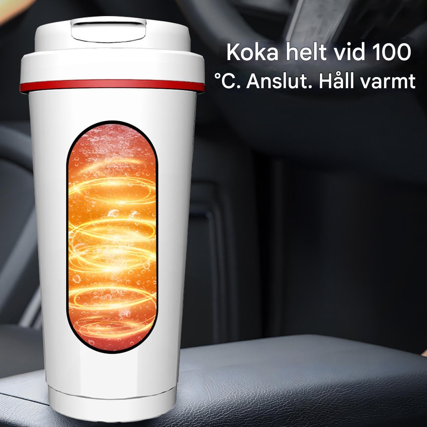 Hervidor de Agua Eléctrico para Coche Calentador de Té para Automóvil | Taza Calentada para Vehículo Para Conductores y Viajeros en Viajes por Carretera Camping y Pesca para Leche y