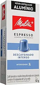 Capsula Melitta Descafeinado Intenso - Intensidade 8 - Compativel Nespresso