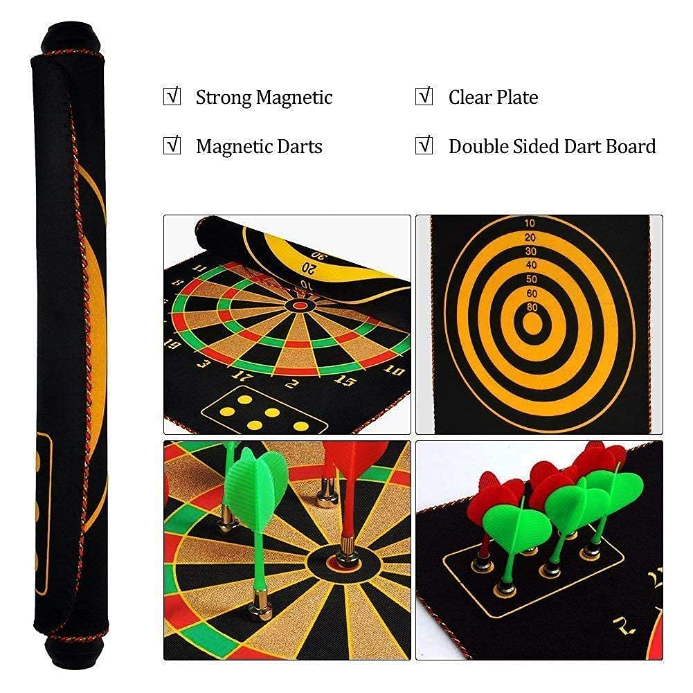 Kidoyz Magnetic Dartboard Game Set | Dart Board with 4 Safe Magnet Darts | Fun Indoor & Outdoor Game for Kids & Adults for Home, Office & Game Room (12 Inch) 2