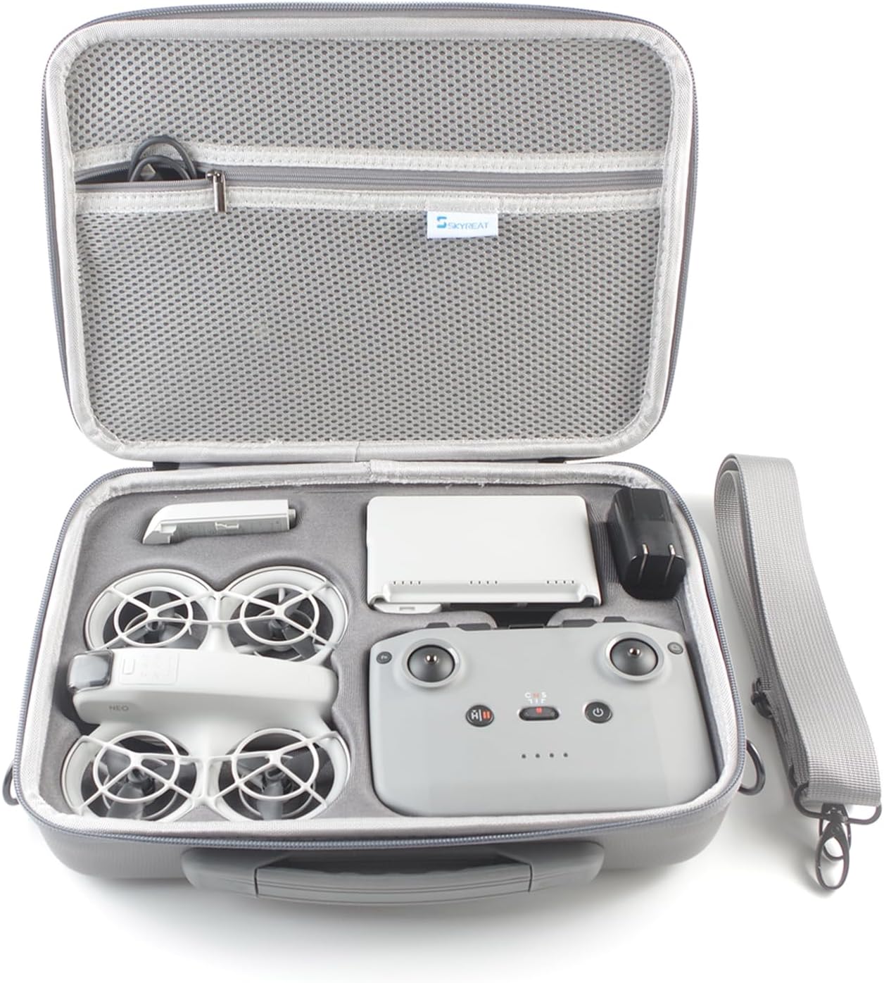 SKYREAT Neo Case, Portable Storage Carrying Case, PU Portable Travel Bag for DJI Neo Fly More Combo Drone and RC-N3 Remote Controller Accessories