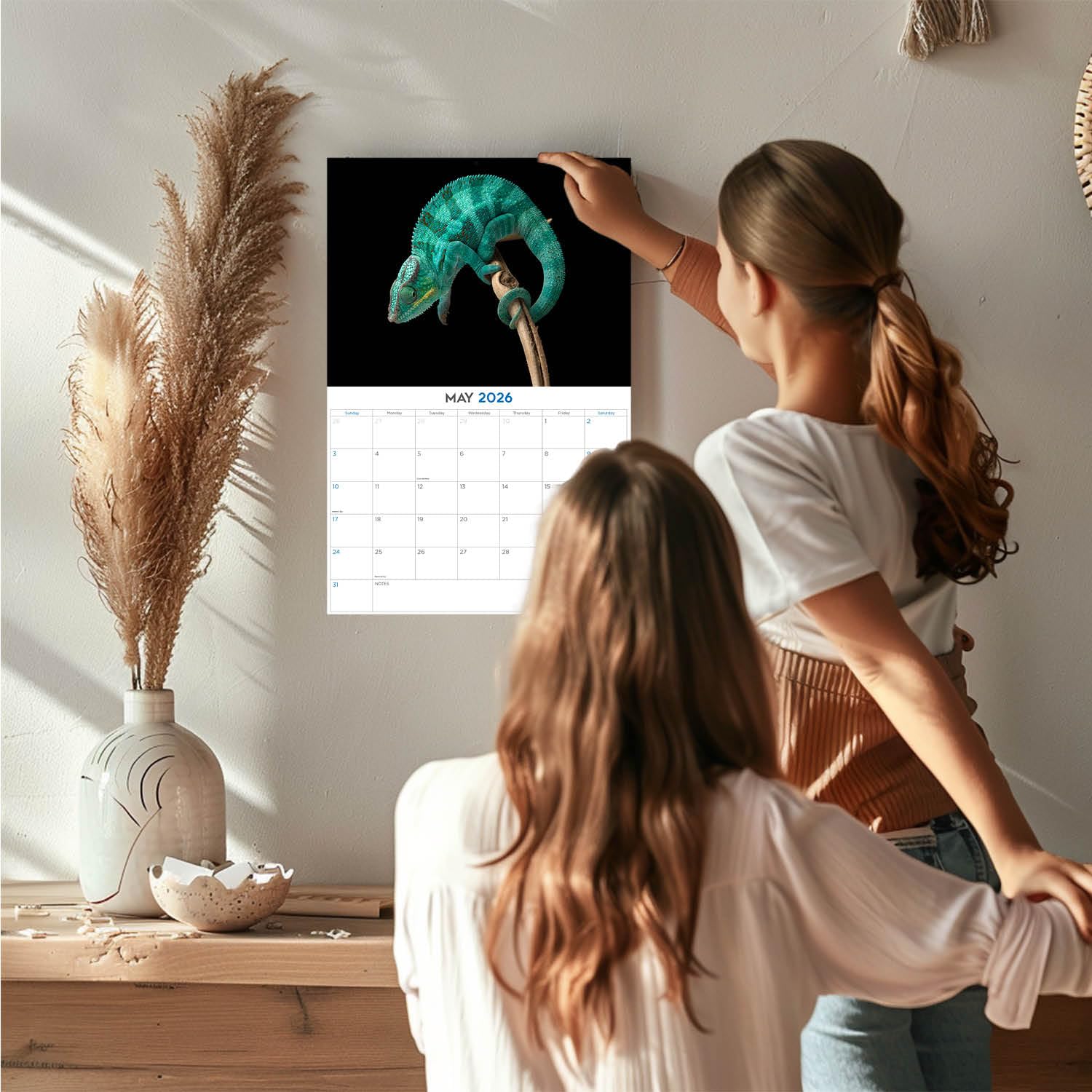 2024 2025 Eidechse – Reptilien-Monats-Wandkalender – 30,5 x 45,7 cm offen – dickes Papier ohne Auslaufen – Geschenk – akademischer Lehrerplaner Kalender Organisieren und Planen