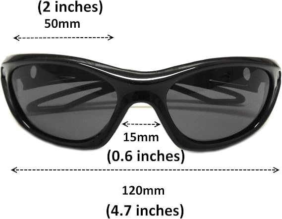 BIB-ON Sporty Shades- Toddler's First Sunglasses for Ages 2 and 3 Years