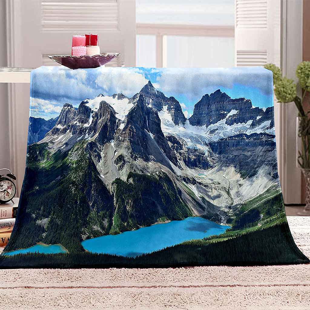 Couverture microfibre douce 150x200 cm plaid flanelle 3D toutes saisons