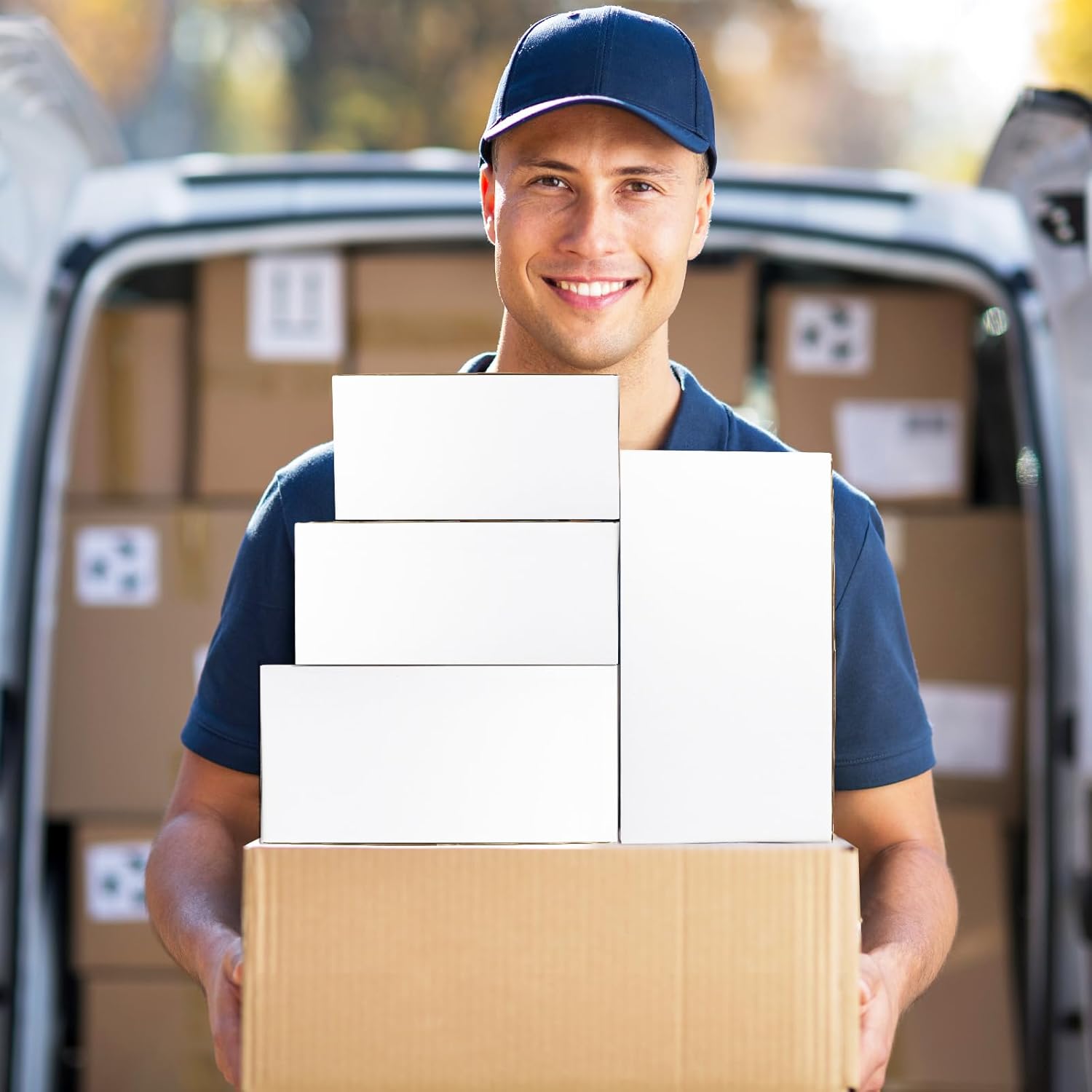Eupako 28 Pack Small Shipping Boxes Assorted Sizes, White Corrugated Box Mailers, 8x6x4 &9x6x4 & 10x7x5 & 11x6x6 7 PCS Each Small Boxes, Cardboard Boxes for Packaging Small Business, Mailing