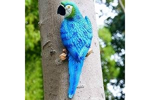 Blue Parrot Tiki Statue for Pool Decorations