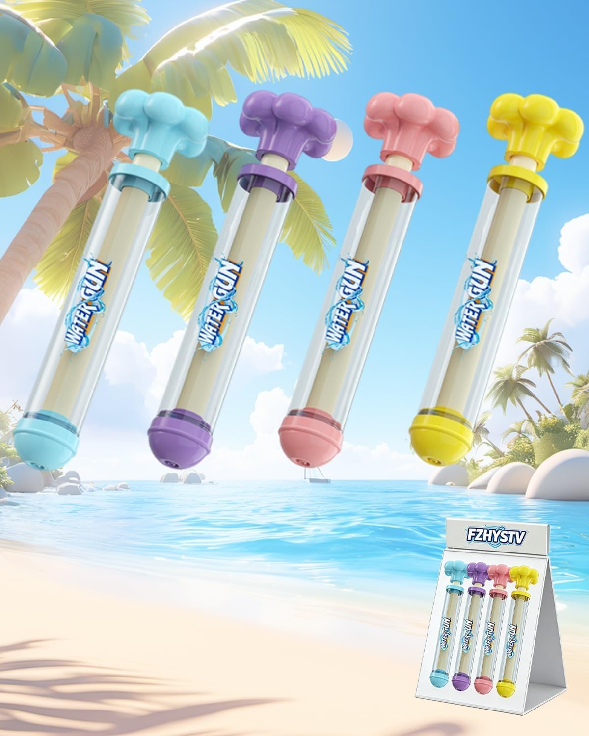 4/8/12PCS Water Squirt Fireworks for Kids Adults, Creativity Sprays Water Like Gun Bulk, Watergun Squirter Blaster Summer Pool, Outdoor Shooters Game Toys for Backyard, Beach, Birthday Party Favors