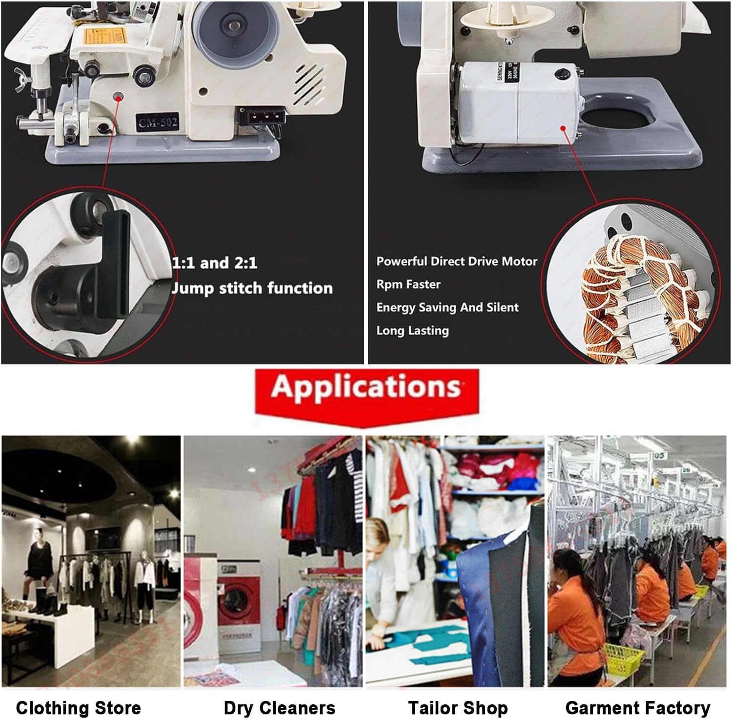 Portable Professional Grade Desktop Blindstitch,Clothes Hem and Cuff Invisible Thread Blind Hemmer Sewing Machine,400 Stitches/Min,Seamless,Invisible Seam- for Alteration Stores/Home