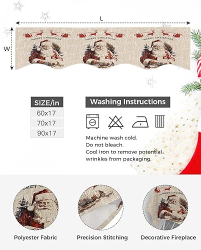 Miniatura 4 de Funda para bufanda de chimenea de Papá Noel, mantel superior, bufanda para Navidad, Halloween, Acción de Gracias, otoño, decoración de interiores,