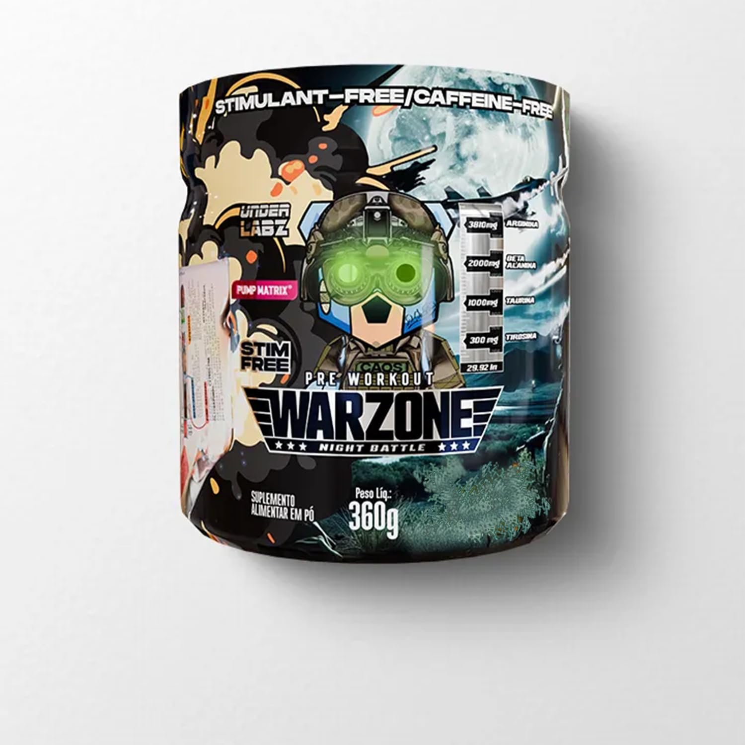 Pre Workout Warzone Night Battle 360g - Pré Treino Sem Caféina Sabor ...
