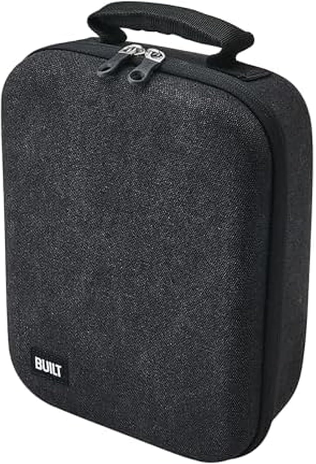 BUILT Hardshell Lunch Pack, Black, Spacious And Insulating Lunch Bag, Durable EVA Hard Shell Protects Food, Padded Handle For Easy Carrying, BPA Free