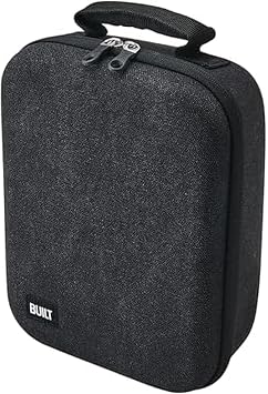 BUILT Hardshell Lunch Pack, Black, Spacious And Insulating Lunch Bag, Durable EVA Hard Shell Protects Food, Padded Handle For Easy Carrying, BPA Free