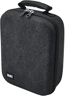 BUILT Hardshell Lunch Pack, Black, Spacious And Insulating Lunch Bag, Durable EVA Hard Shell Protects Food, Padded Handle For Easy Carrying, BPA Free