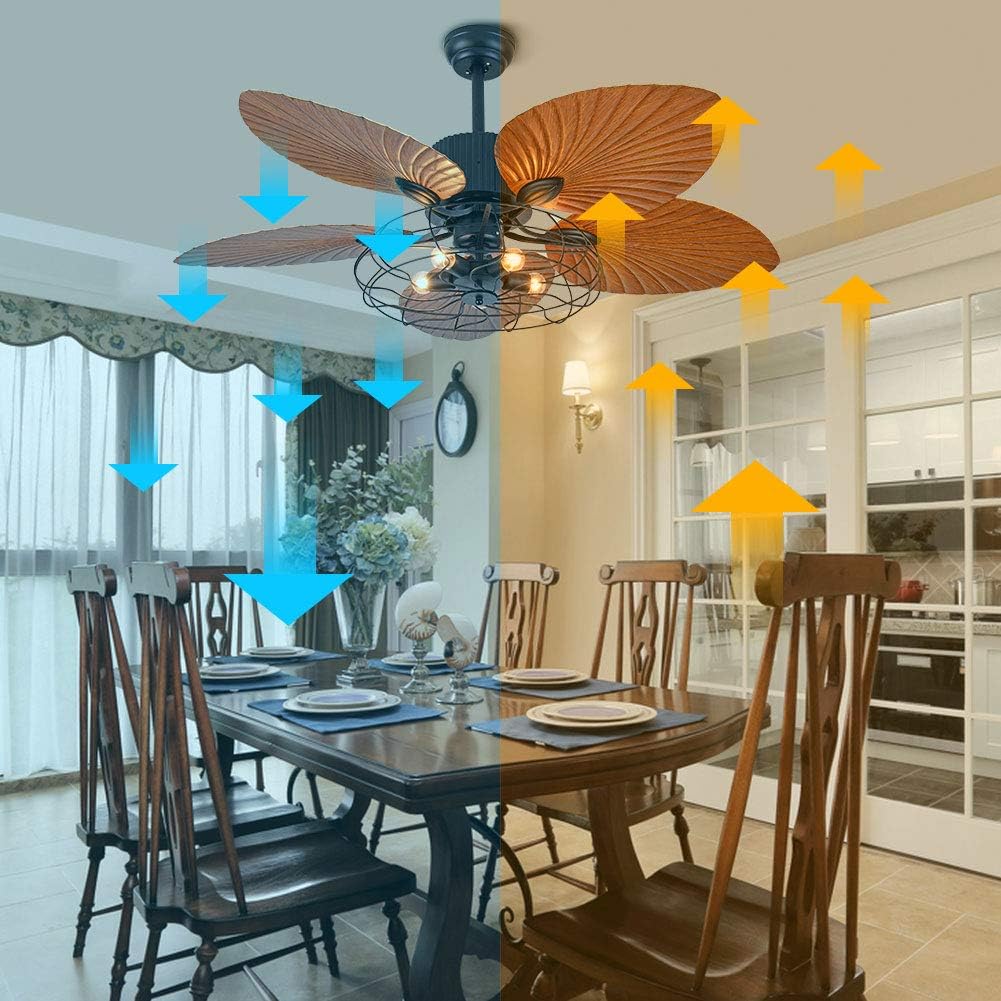 Popular Ceiling Fan with Light,52 Inch Retro Ceiling Light with Fan,Indoor Lighting Fixture with 5 Bulbs,Not Included,Remote Control 3 Speeds,for Home Farmhouse Discount 90% Ceiling Fan with Light,52 Inch Retro Ceiling Light with Fan,Indoor Lighting Fixture with 5 Bulbs,Not Included,Remote Control 3 Speeds,for Home Farmhouse