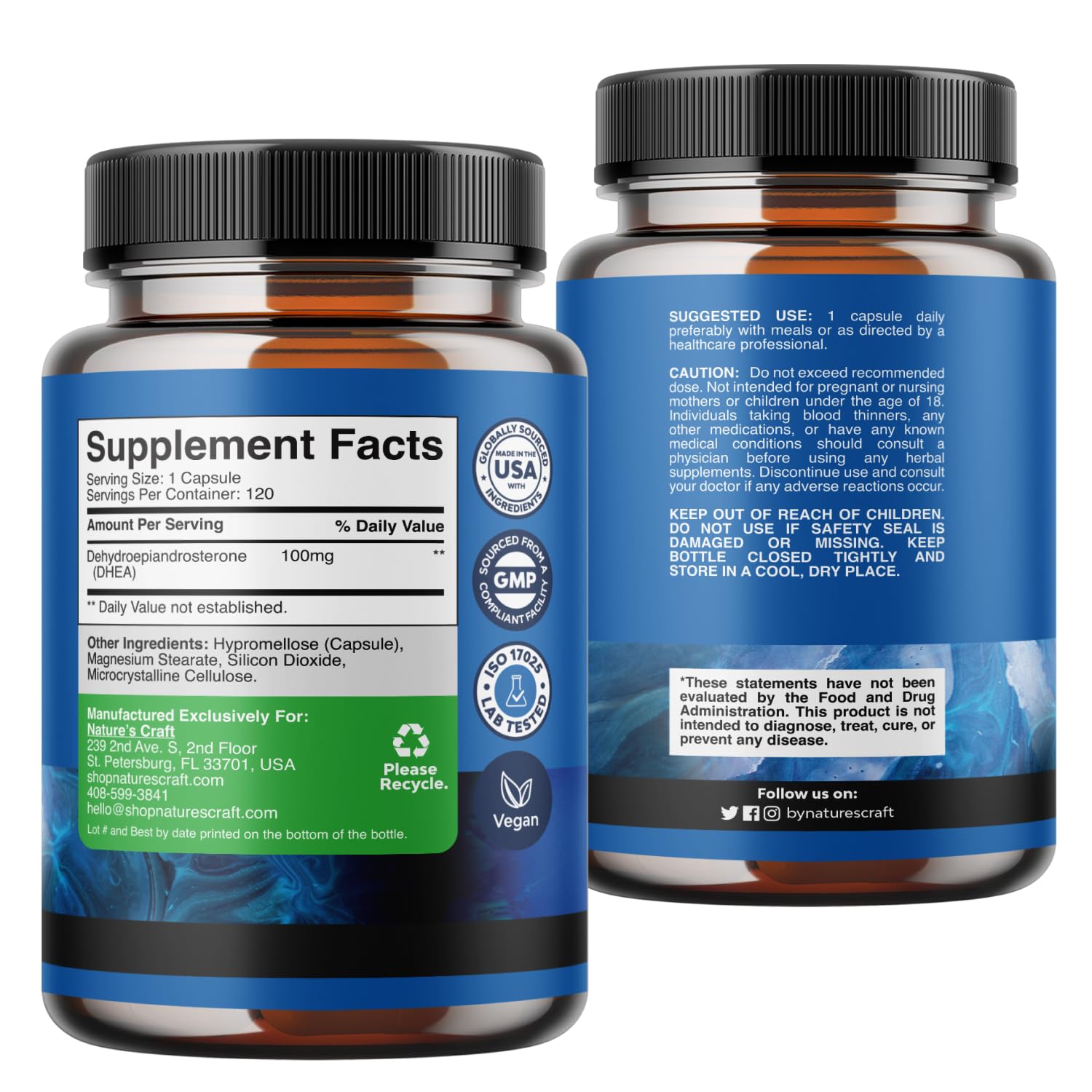 DHEA Supplement for Women & Men - Hormone Balance & Mood Support - 120 Ct — Amazon image 8