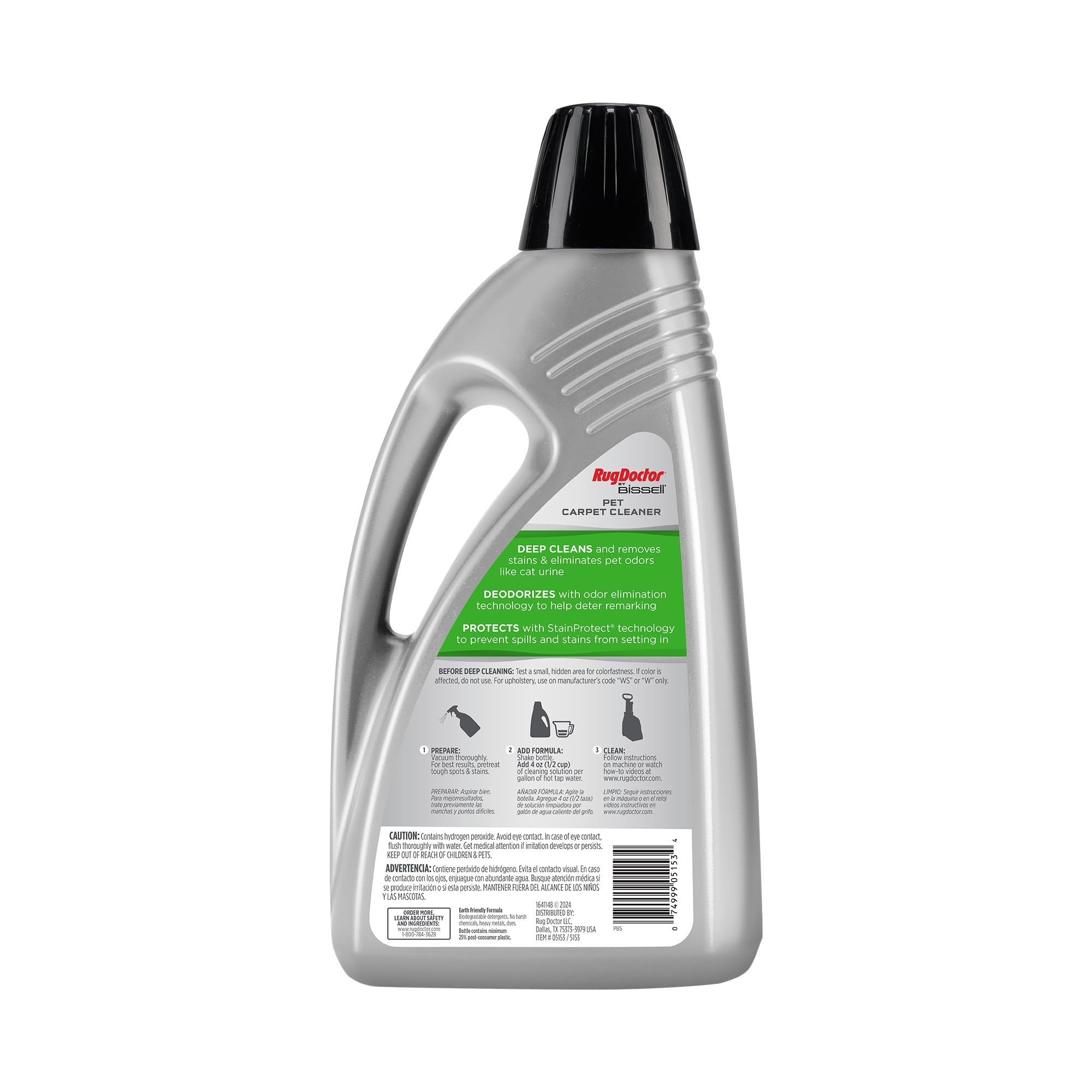 Rug Doctor by BISSELL - Limpiador profesional de alfombras de triple acción para mascotas y manchas profundas, 80 onzas