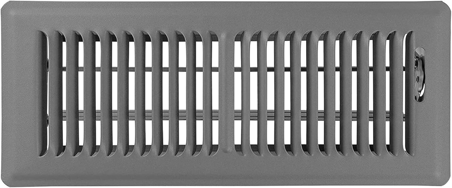 Shoemaker Manufacturing, Storm Gray, 4x12, Premium Floor Register, All Steel Heavy Duty Vent Cover - 