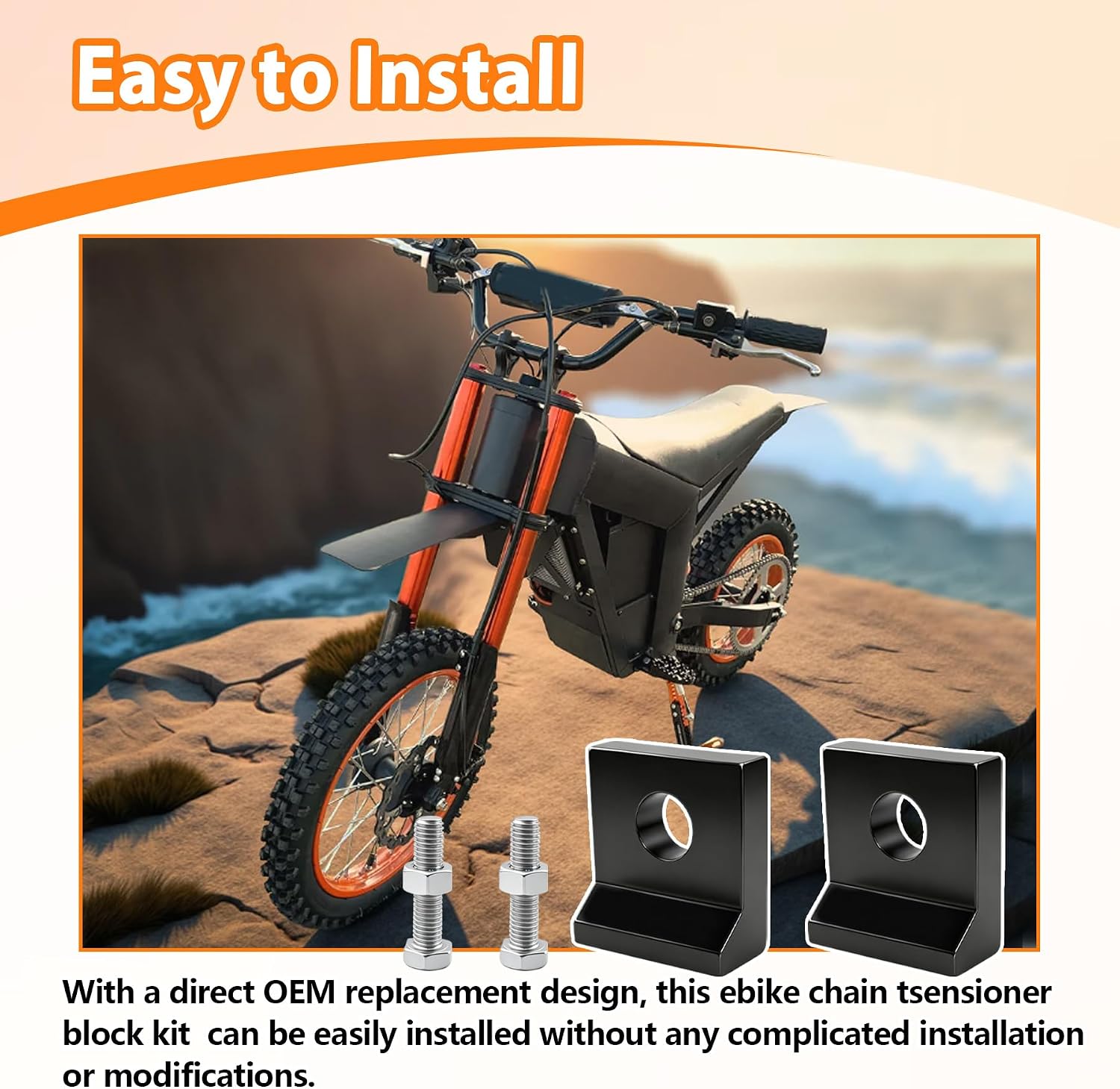 Ebike Chain Tensioner Block Kit Fit for Tuttio Soleil01 Ebike, Maintain Proper Chain Alignment and Tension
