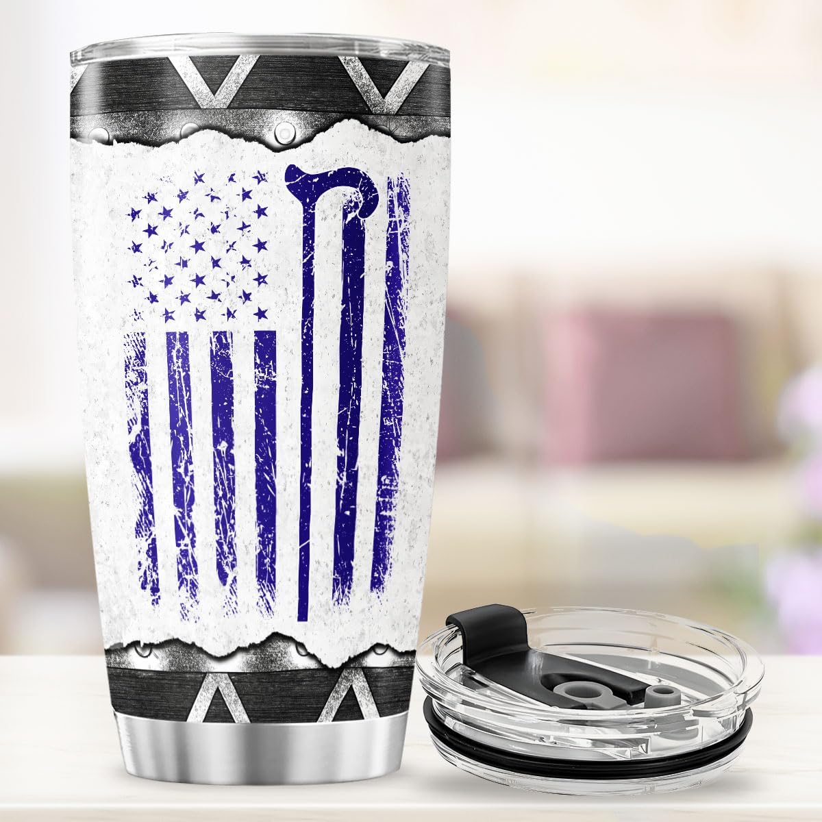 Old Lives Matter Funny 20oz Stainless Steel Tumbler, Vintage USA Patriotic Gift for Grandpa, Dad, Retired Men, Humorous Coffee Travel Mug for Birthday, Retirement, Father's Day - Image 4