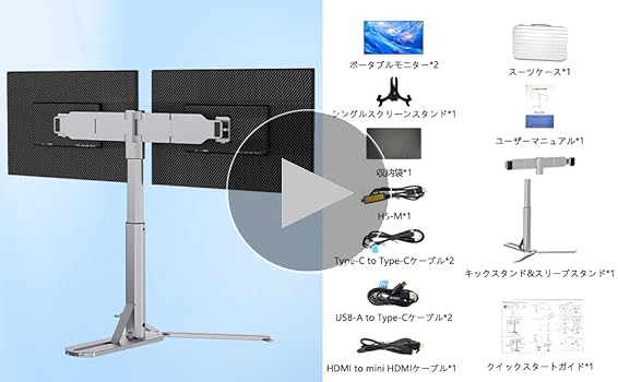 二台使いにもってこいのディスプレイ付 二台使いにもってこいのディスプレイ付