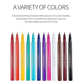 BONNIE CHOICE 12 Colors Matte Liquid Eyeliner Set, Colorful Neon Eyeliner Pencil Rainbow Waterproof Long Lasting Matte Colorful Milti-Functional Eyeshadow Pen Eye Makeup Christmas Day Gifts for Women