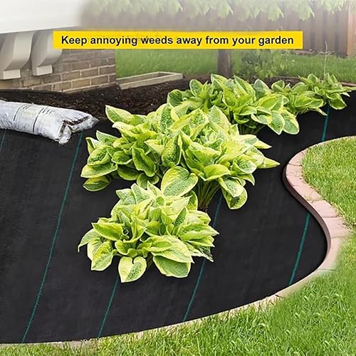 Miniatura 6 de 6 * 300FT Weed Barrier Landscape Fabric Heavy Duty, 3.2OZ Garden Heavy Duty Fabric Weed Barrier, Woven Geotextile Fabric Commercial Driveway Weed
