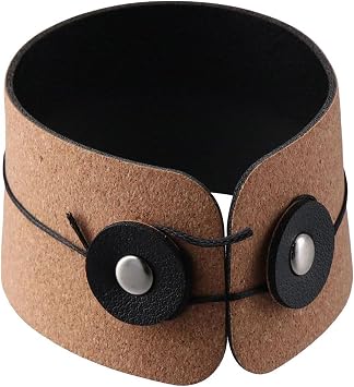 Foldable Primary Color Cork Leather Cup Sleeve Leather Pattern Iced Coffee Cup Sleeve Stainless Steel
