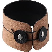 Foldable Primary Color Cork Leather Cup Sleeve Leather Pattern Iced Coffee Cup Sleeve Stainless Steel