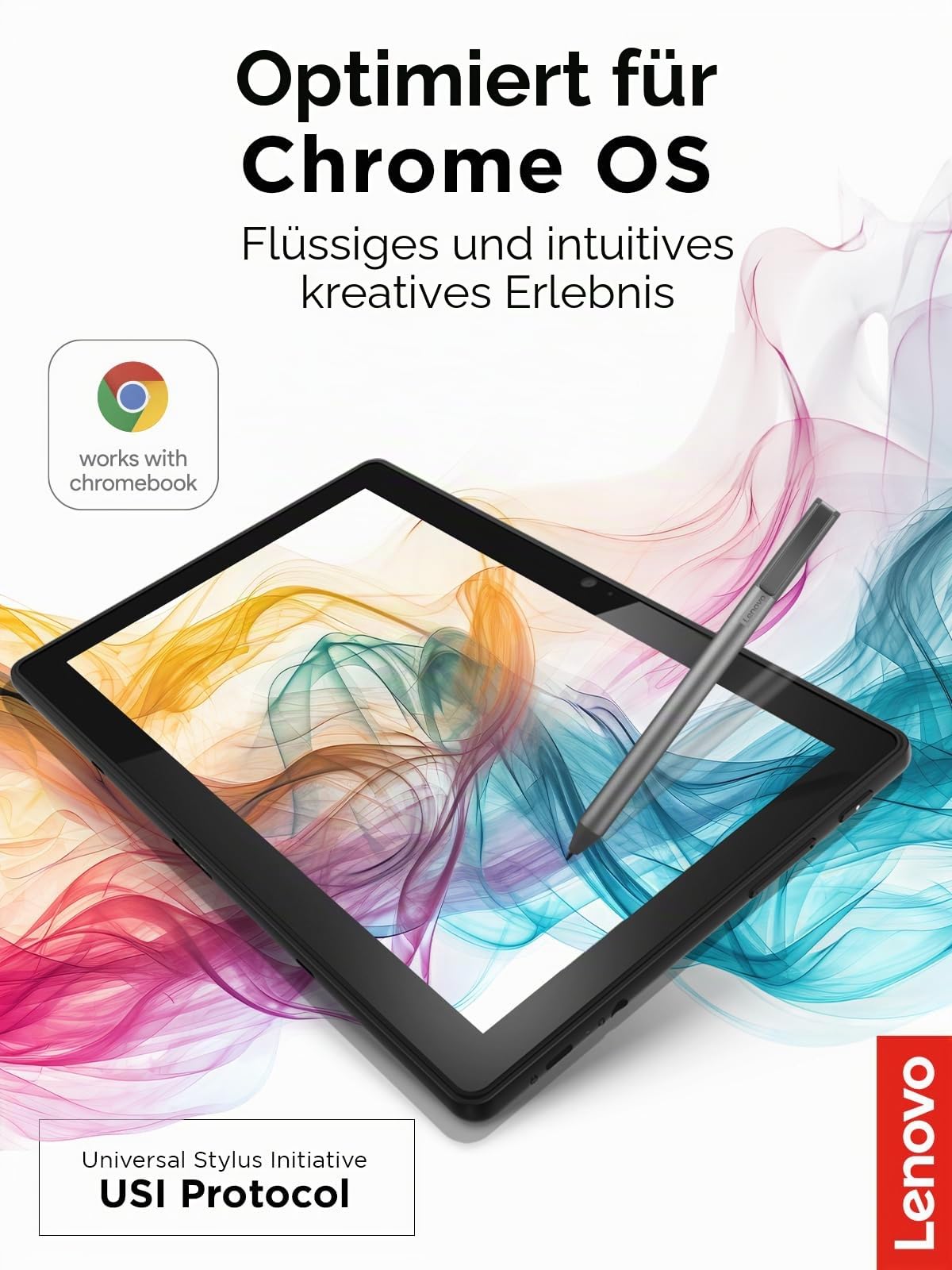 Lenovo [Stift] Stylus (USI-Pen) für Chromebook Duet, schwarz