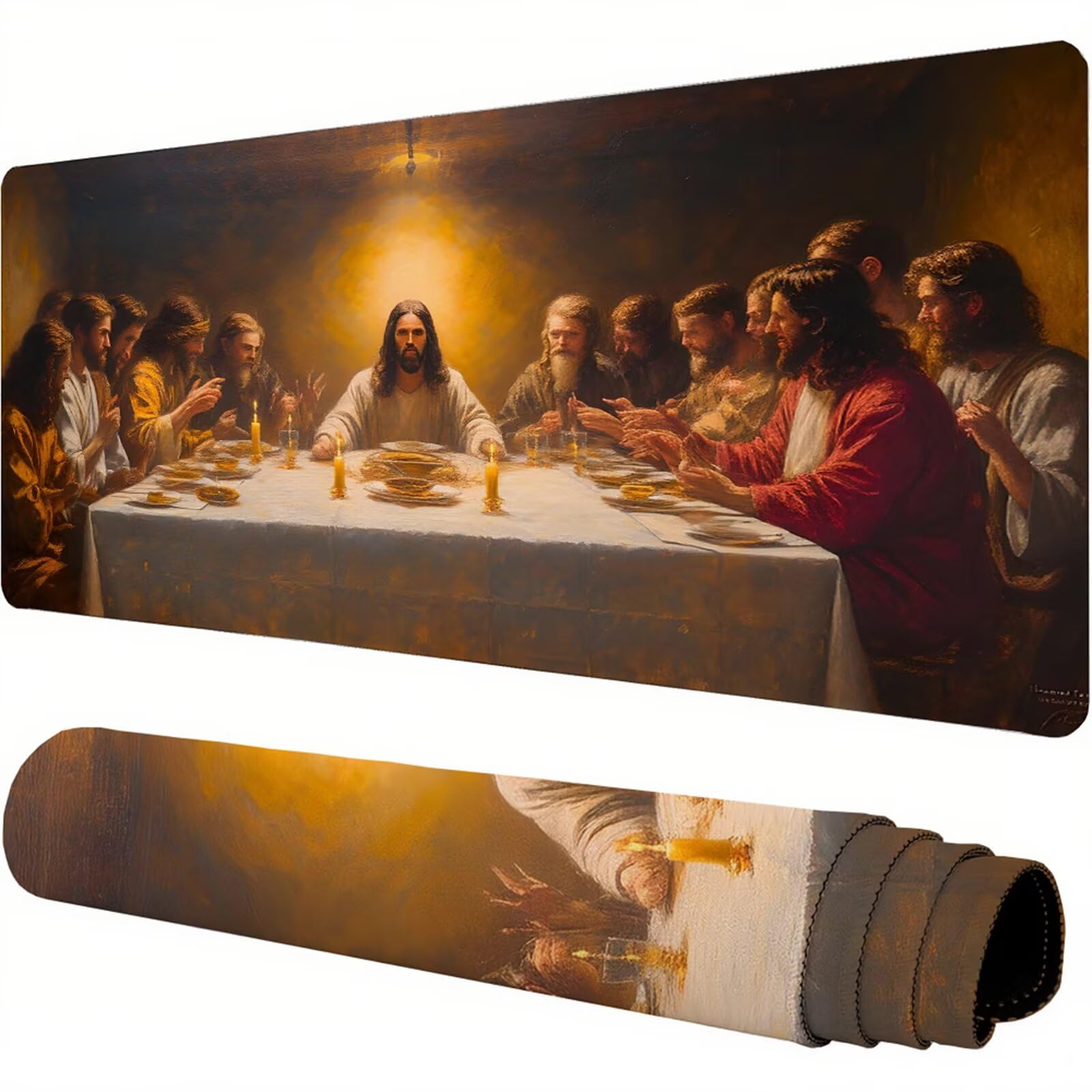 Żółta podkładka pod mysz XXL 1500 x 800 x 3 mm wieczerza pod ręką akcesoria biurowe antypoślizgowa gumowa podstawa i szyte krawędzie podkładka pod mysz dla graczy do dekoracji biura dekoracyjnego