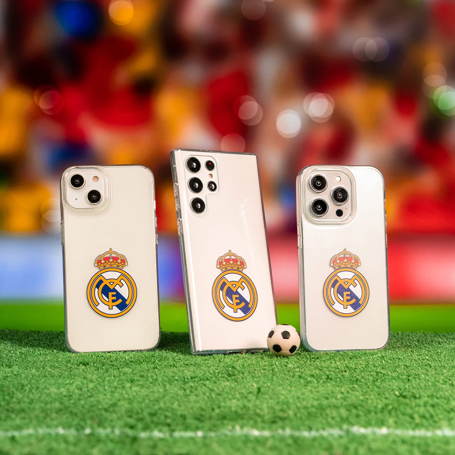 Custodia Per IPhone 15 Plus Real Madrid – Cover In Silicone Trasparente Con Escudo, Licenza Ufficiale, Flessibile E Leggera