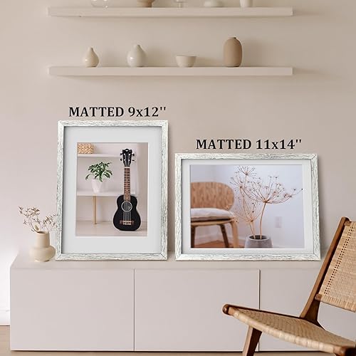 Vista 518 de Egofine Portarretratos de 9 x 12 pulgadas hecho de madera maciza con plexiglás, fotos de 5 x 7/6 x 8 con paspartú o de 9 x 12 pulgadas sin paspartú