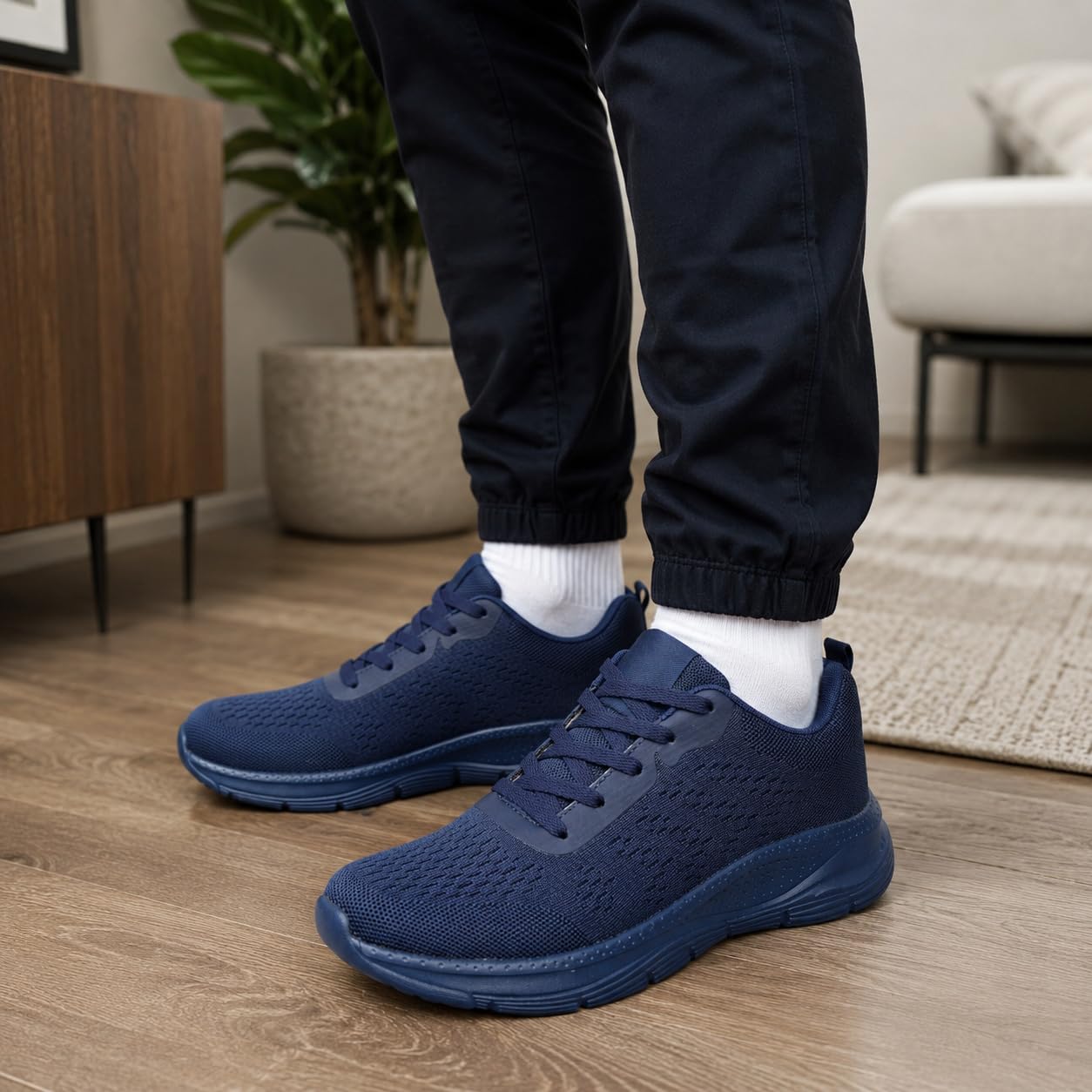 JOMIX Sneakers Uomo Scarpe Running Corsa Ginnastica Camminata Casual Leggere Traspiranti con Suola MD Ammortizzata per Palestra Outdoor Trekking Tennis Fitness Sportive
