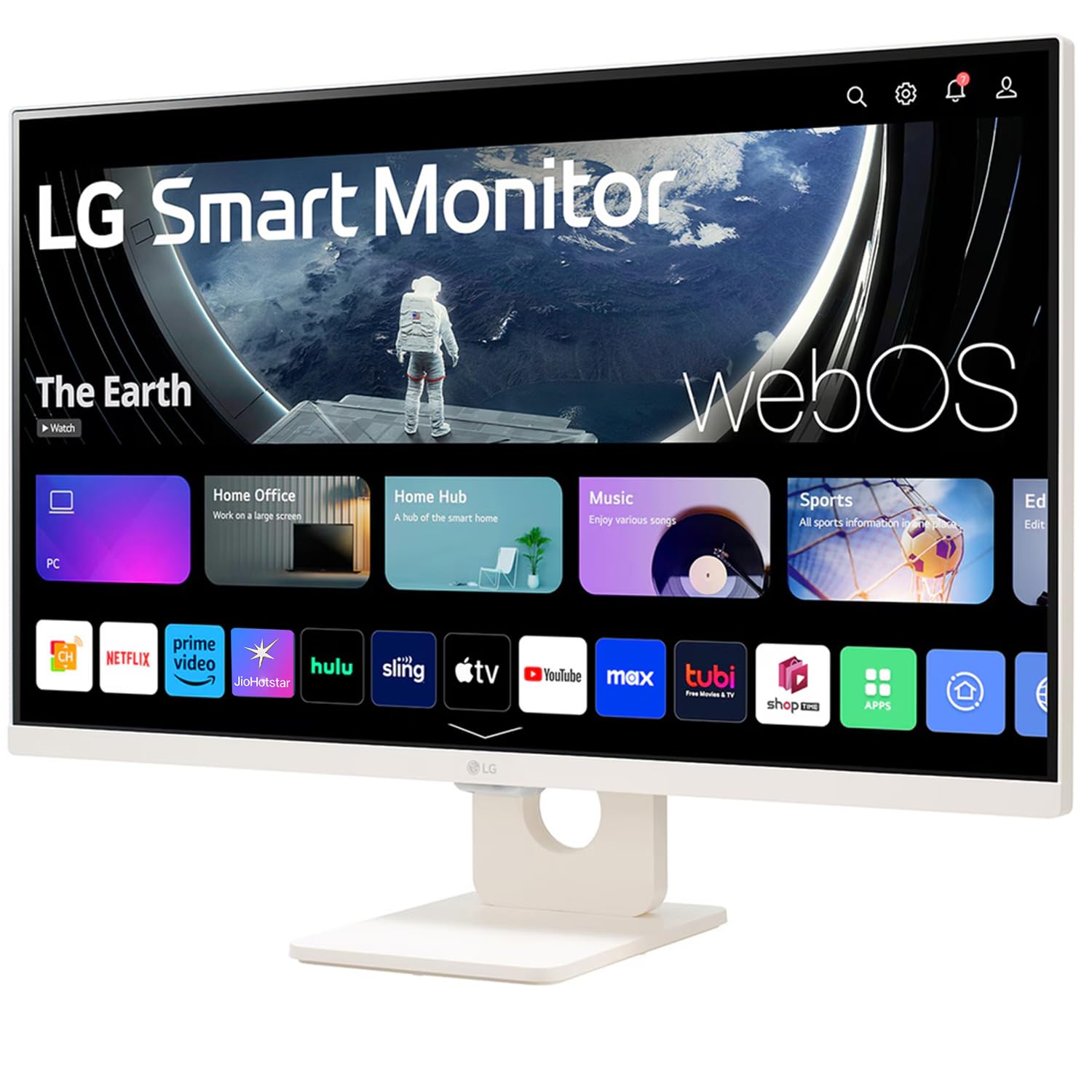 LG 27U511SA 68.58 cm (27 Inch) Full HD (1920x1080) IPS Smart Monitor with webOS, 100Hz, Wi-Fi, Bluetooth, Miracast, AirPlay2, Speakers, HDMI, USB-A, Slim Stand, 3-Side Virtually Borderless, (White) — Amazon image 13