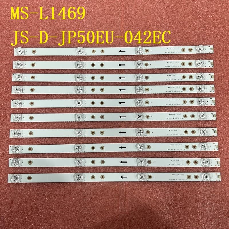 Kit de 10 Tiras LED de 4 LED for televisores Akai de 50" (H-LED50F452BS2, JP50UHD110-4K, MS-L1469, JS-D-JP50EU-042EC, E50EU1000, MCPCB)(20pcs For 2 TV)