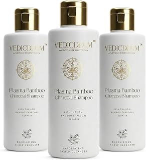 VEDICDERM Plasma Bamboo Charcoal Shampoo 200ml | Clinically Proven For Scalp Psoriasis, Dandruff & Sensitivity | Relieves ... Price In India