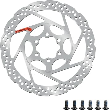 140mm 160mm 180mm Bike Disc Brake Rotor with 6 Bolts, Bicycle Brakes Rotors, Vacuum Coating Technology, Center Hole Distance 44mm, for MTB Mountain Road Bikes BMX 1pc, 160mm