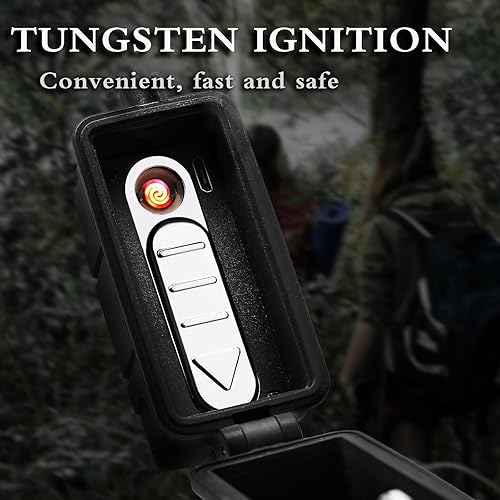 Miniatura 2 de YUSUD Estuche impermeable para cigarrillos con encendedor y soporte para juntas a prueba de olores caja de bolsillo para accesorios de malezas