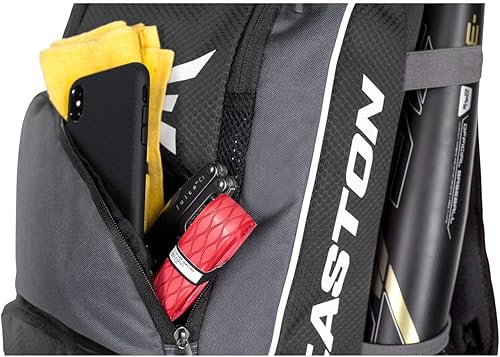 Miniatura 5 de EASTON Game Ready - Morral para bate y equipo de sóftbol y béisbol, 2 bolsillos para bate o para botellas de agua, compartimento principal