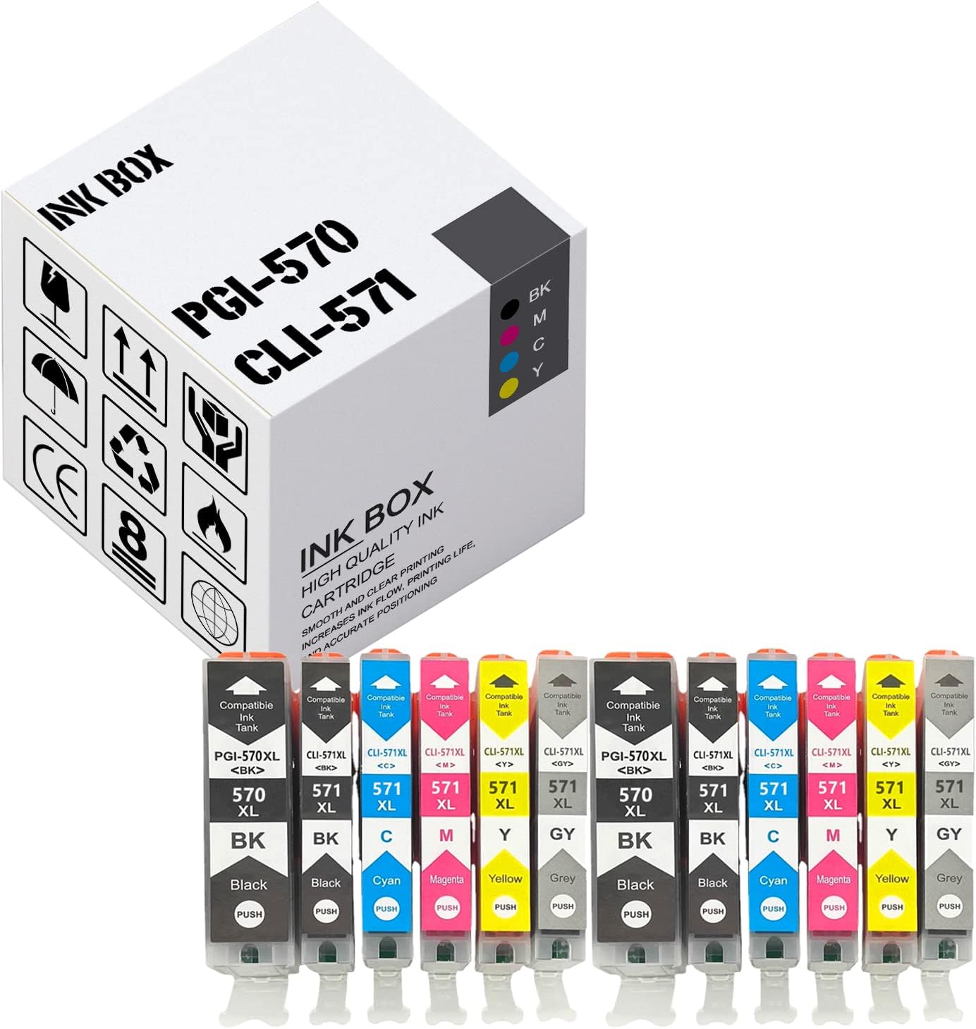 Ink Cartridge 570 571 Ink Cartridges Black and Color Combo
