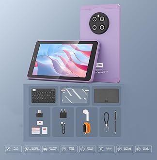 C idea 7" Smart Tablet CM518 Pro, Android 13 Kids Computer Tab with Wiresless Keyboard and Protective Cover, Single SIM 5G LTE Wifi, Zoom & Tiktok Supported (Black)