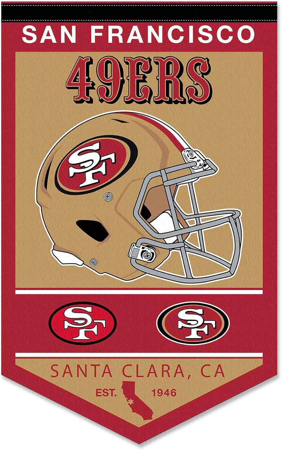 WinCraft San Francisco 49ers Heritage History Banner Pennant, 12x30"